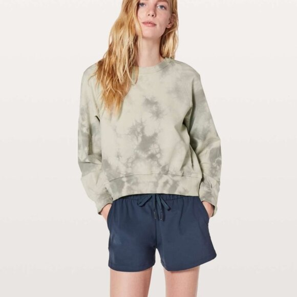 Lululemon Its A Wash Long Sleeve *Shibori Shibori Dove Grey Cement Grey - Picture 1 of 9